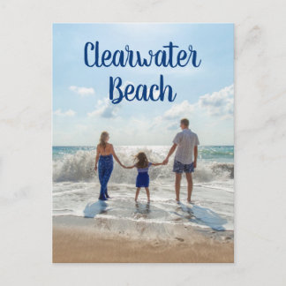 Carte Postale Plage de Clearwater Souvenir Sable Surf et Famille