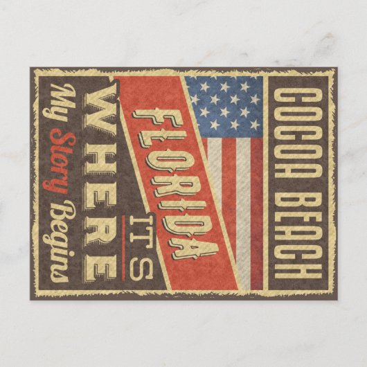 Carte Postale Plage de Cocoa Floride (Devant)