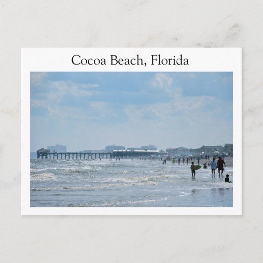 Carte Postale Plage de Cocoa, Floride (Devant)