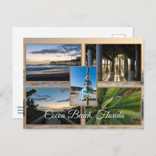 Carte Postale Plage de Cocoa Floride (Devant / Derrière)