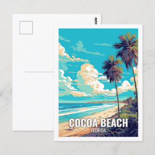 Carte Postale Plage de Cocoa Floride Lieux de voyage célèbres