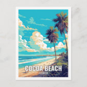 Carte Postale Plage de Cocoa Floride Lieux de voyage célèbres (Devant)