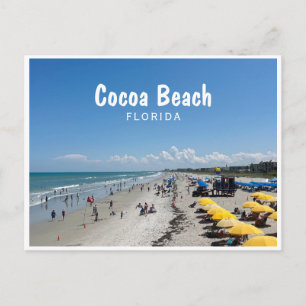 Carte Postale Plage de Cocoa, Floride photo de la scène de plage