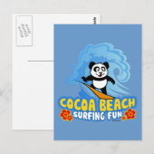 Carte Postale Plage de Cocoa Plage Plaisir Surf (Devant / Derrière)