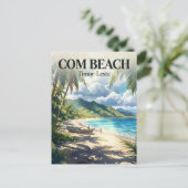 Carte Postale Plage de Com, Com, Timor-Leste Timor-Leste (Debout devant)