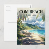 Carte Postale Plage de Com, Com, Timor-Leste Timor-Leste (Devant / Derrière)