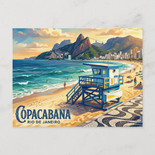 Carte Postale Plage de Copacabana Brésil