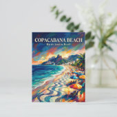 Carte Postale Plage de Copacabana Brésil (Debout devant)