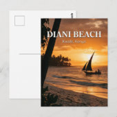 Carte Postale Plage de Diani, Ukunda, Comté de Kwale (Devant / Derrière)
