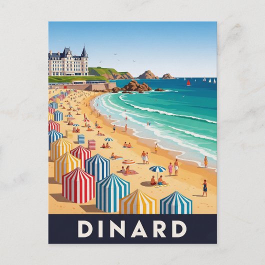 Carte Postale Plage de Dinard France (Devant)