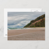 Carte Postale Plage de dunes d'ours dormant (Devant / Derrière)