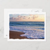 Carte Postale Plage de Floride saturée au lever du soleil (Devant / Derrière)