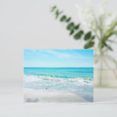 Carte Postale Plage de Floride Tropical Sable Ocean Waves Sandpi (Debout devant)