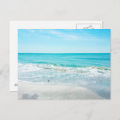 Carte Postale Plage de Floride Tropical Sable Ocean Waves Sandpi (Devant / Derrière)