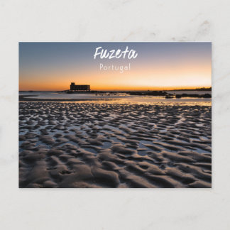Carte Postale Plage de Fuzeta Coucher de soleil chaud