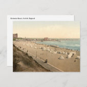 Carte Postale Plage de Gorleston, Norfolk, Angleterre (Devant / Derrière)