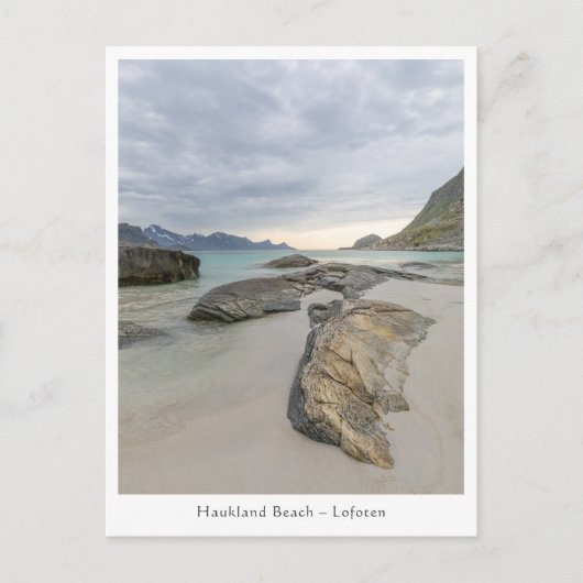 Carte Postale Plage de Haukland Lofoten (Devant)