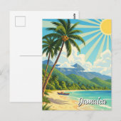 Carte Postale Plage de Jamaïque (Devant / Derrière)