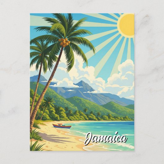 Carte Postale Plage de Jamaïque (Devant)