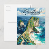Carte Postale Plage de Kelingking Indonésie (Devant / Derrière)