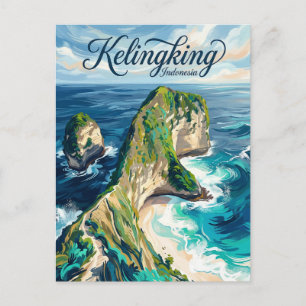 Carte Postale Plage de Kelingking Indonésie