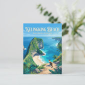 Carte Postale Plage de Kelingking Indonésie (Debout devant)