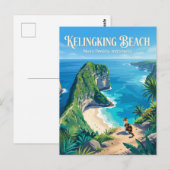 Carte Postale Plage de Kelingking Indonésie (Devant / Derrière)