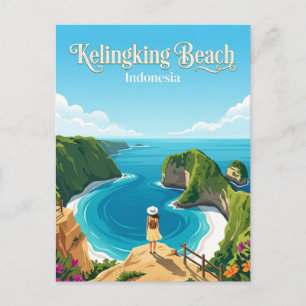 Carte Postale Plage de Kelingking Nusa Penida Indonésie