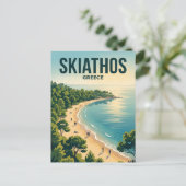 Carte Postale Plage de Koukounaries Grèce (Debout devant)