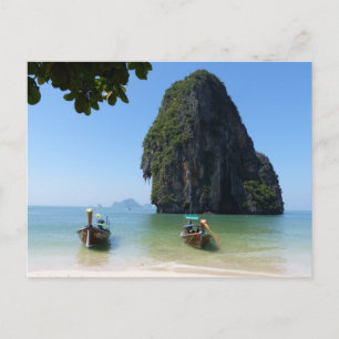 Carte Postale Plage de Krabi, Thaïlande.