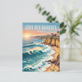 Carte Postale Plage de la Côte des Basques France (Debout devant)