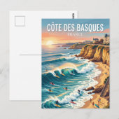 Carte Postale Plage de la Côte des Basques France (Devant / Derrière)