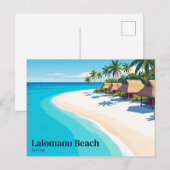 Carte Postale Plage de Lalomanu Samoa (Devant / Derrière)