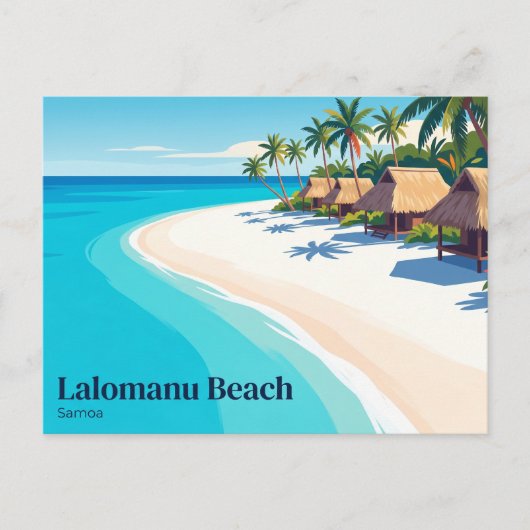 Carte Postale Plage de Lalomanu Samoa (Devant)