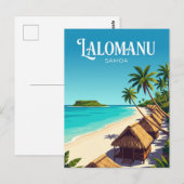 Carte Postale Plage de Lalomanu Samoa (Devant / Derrière)