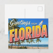 Carte Postale Plage de lancement de la navette de Floride (Devant / Derrière)