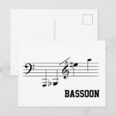 Carte postale Plage de lecture Bassoon (Devant / Derrière)