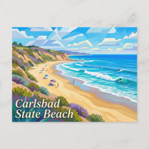 Carte Postale Plage de l'État de Carlsbad Californie