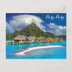 Carte Postale Plage de l'île tropicale de Bora Bora Océan