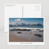 Carte Postale Plage de Lofoten Vikten (Devant / Derrière)