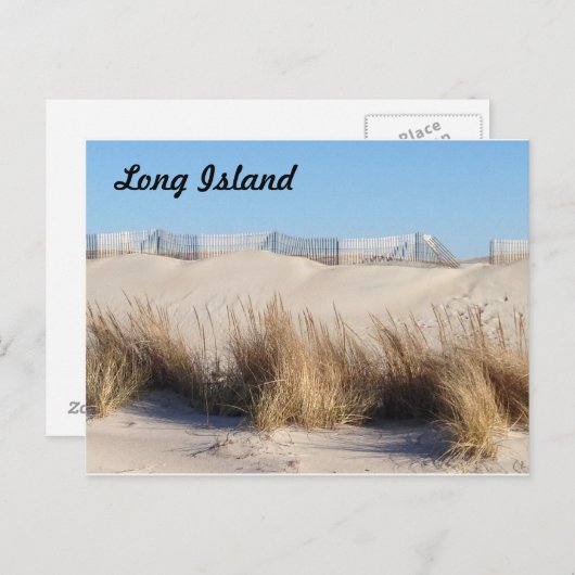 Carte Postale Plage de Long Island (Devant / Derrière)