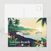 Carte Postale Plage de Lovina Indonésie (Devant / Derrière)