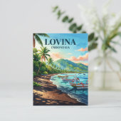 Carte Postale Plage de Lovina Indonésie (Debout devant)