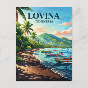 Carte Postale Plage de Lovina Indonésie