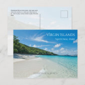 Carte Postale Plage de lune de miel, Îles Vierges NP (Devant / Derrière)