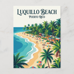 Carte Postale Plage de Luquillo Porto Rico