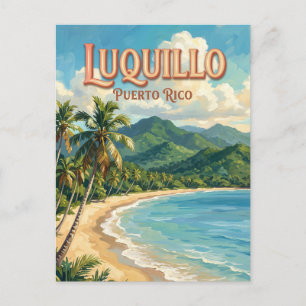 Carte Postale Plage de Luquillo Porto Rico
