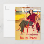 Carte Postale Plage de Malibu (Devant / Derrière)