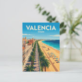 Carte Postale Plage de Malvarrosa Espagne (Debout devant)