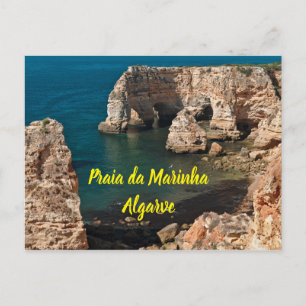 Carte Postale Plage de Marinha à Lagoa, Algarve. Portugal